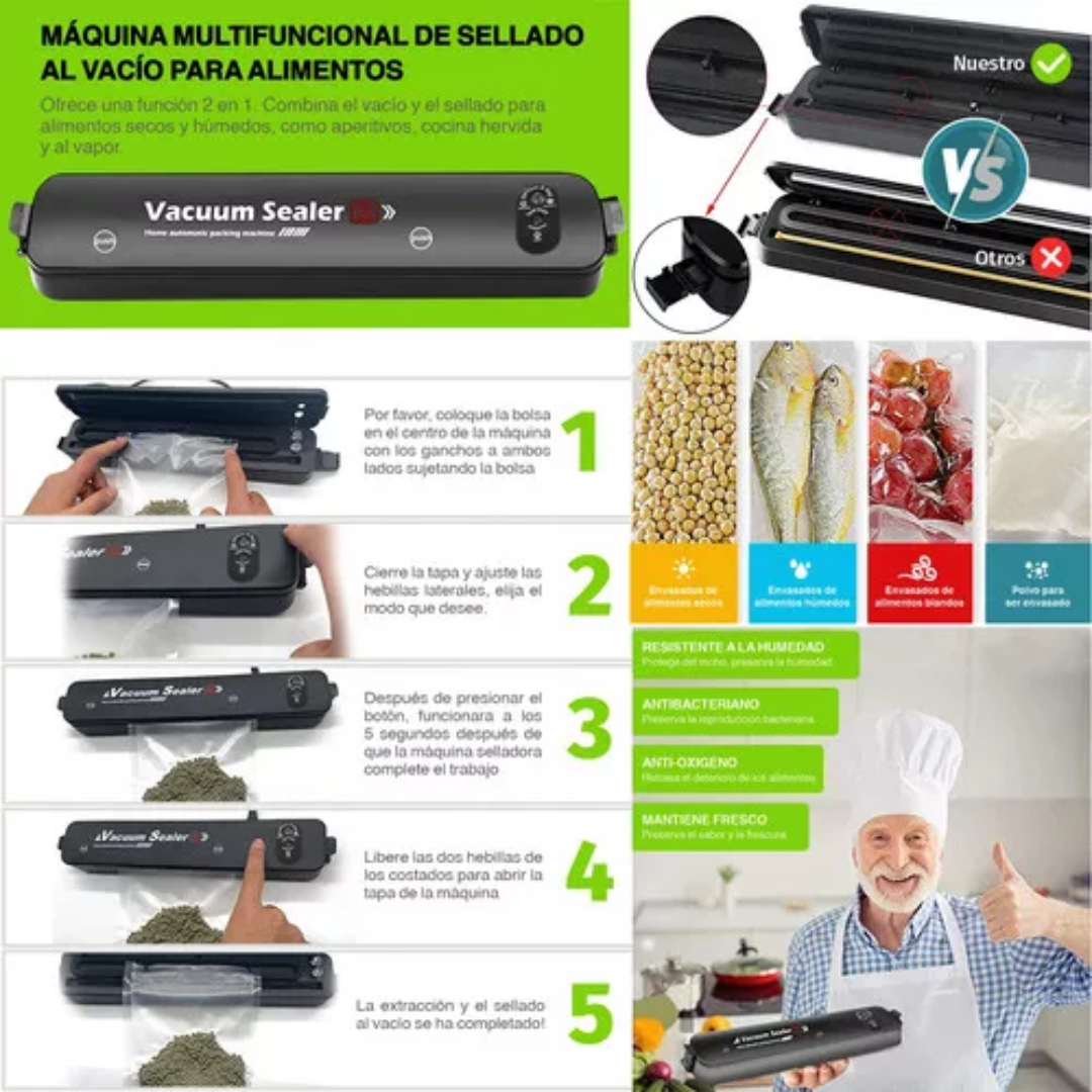 Selladora Al Vacio + 10 Bolsas de regalo!