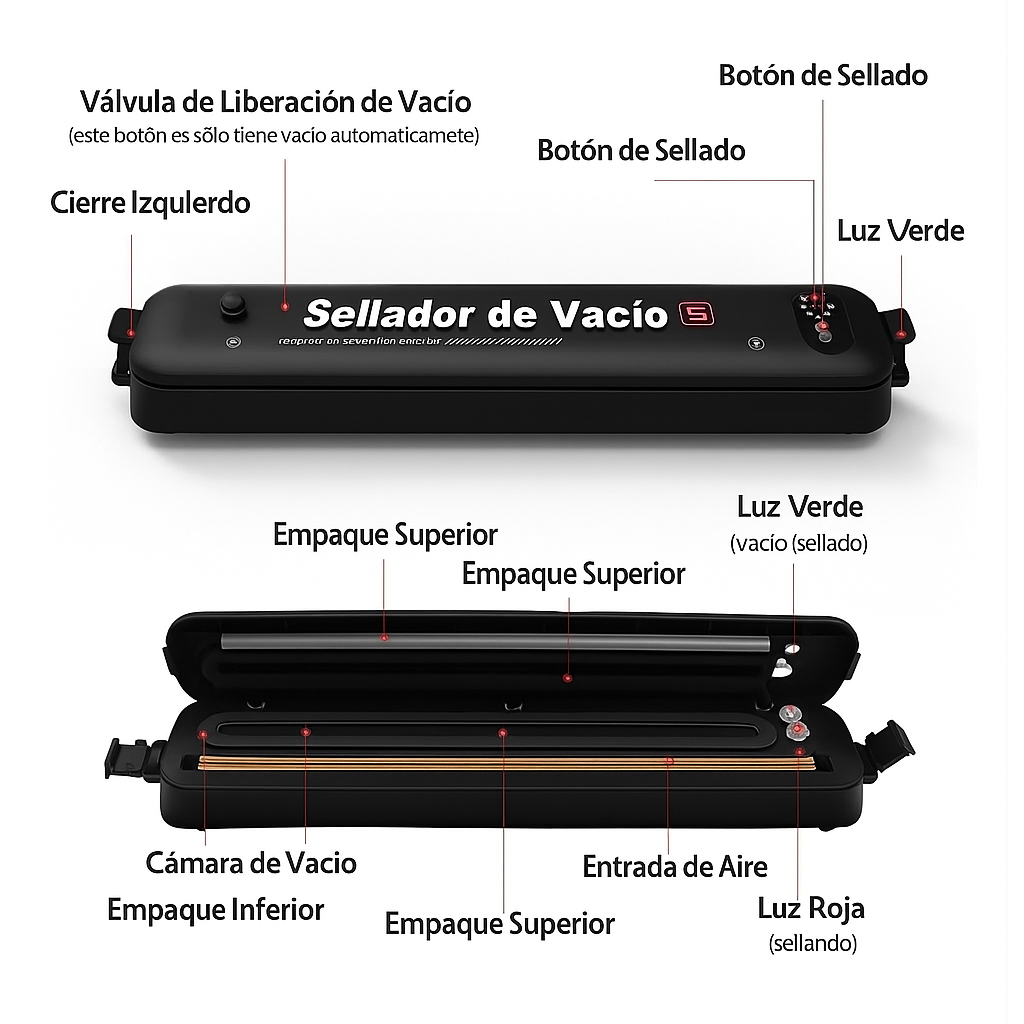 Selladora Al Vacio + 10 Bolsas de regalo!